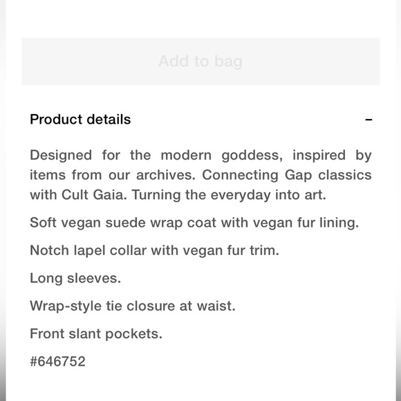 Gap x Cult Gaia Vegan Wrap Trench Coat - Picture 4 of 4